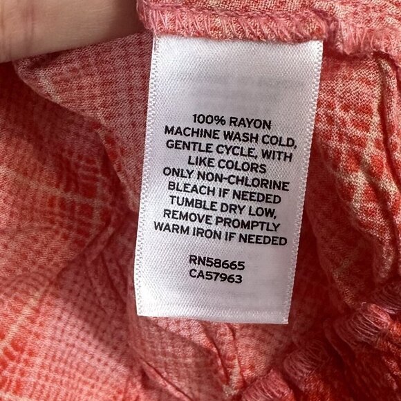 NWT BP by Nordstrom Long Sleeve Orange Plaid Crop Top - Size: Medium - Picture 4 of 8